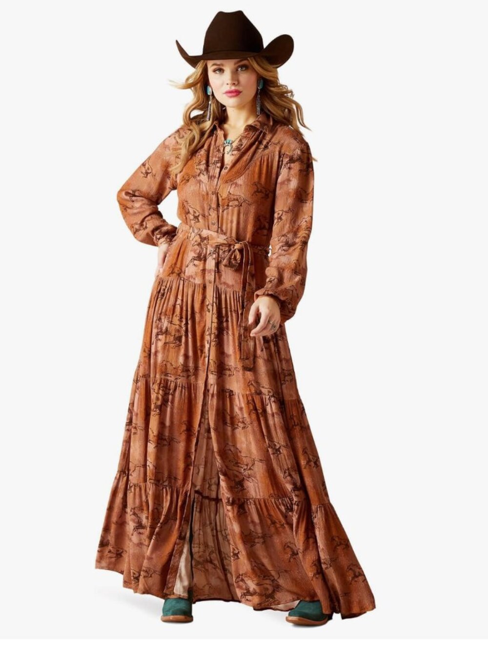 Ariat Women's Gallop Away Maxi Dress, M NWOT